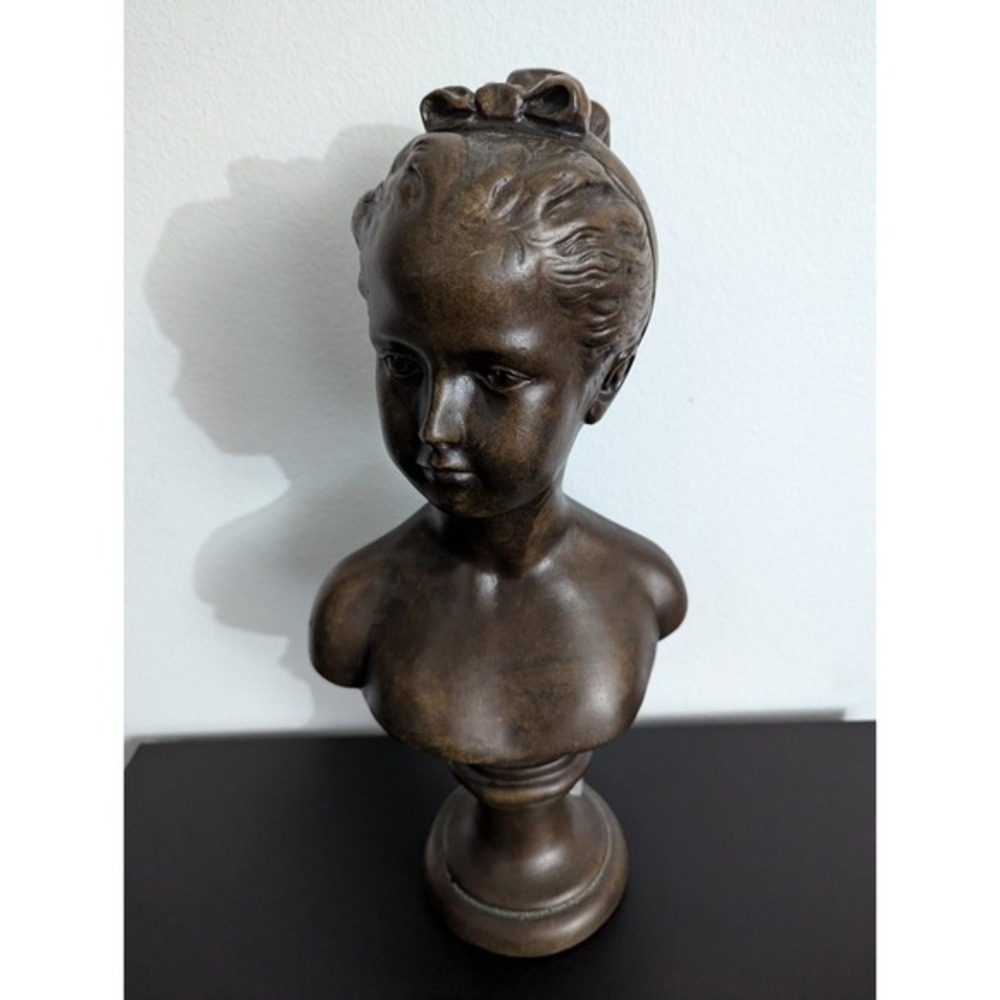 Vtg‎ MCM French Female Bust Sculpture Ceramic 16" Retro Decor